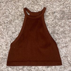 Brown halter top